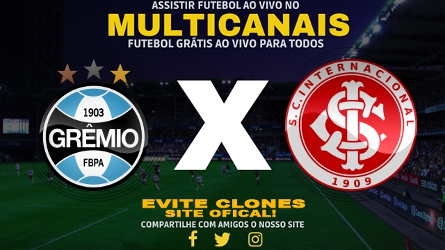 Assistir Grêmio x Internacional AO VIVO Online 08/03/2025